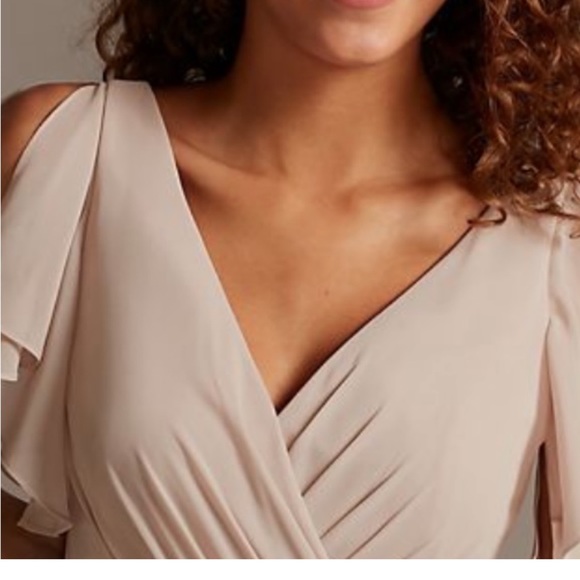 Celebrate Bridesmaid Dress w/ Flutter Sleeve Full Skirt - Picture 2 of 10